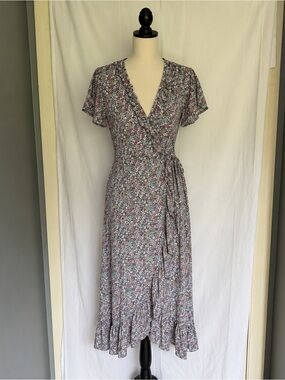 Walker & Wade Voyager Floral Wrap Maxi Dress | XL | Excellent Condition